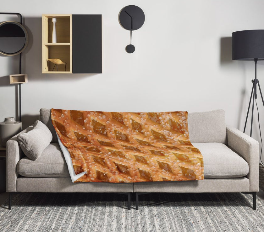 abrikozen vlaai fleece deken