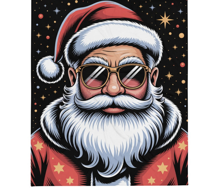 kerstman fleece deken