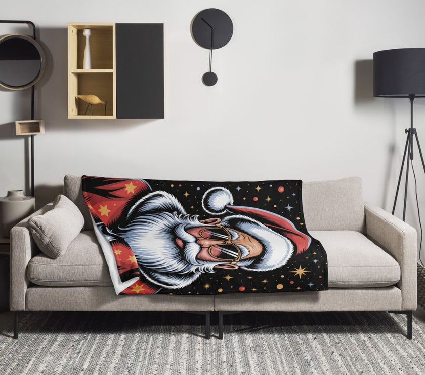 kerstman fleece deken