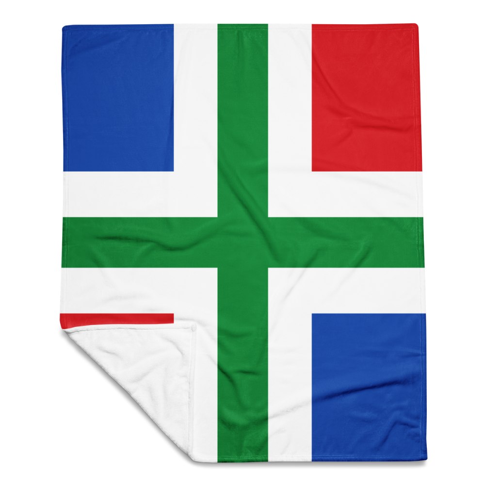 Groningse vlag fleece deken