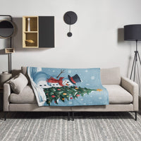 kerstboom sneeuwpop dekentje