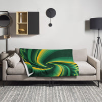 fleece deken geel groen