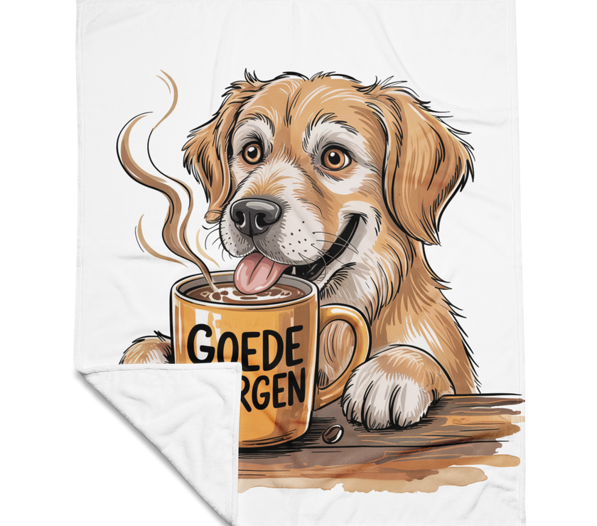 Ochtenddekentje - Hond goedemorgen!